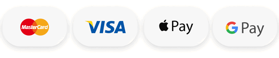 Pagar con Tarjeta, Apple Pay o Google Pay